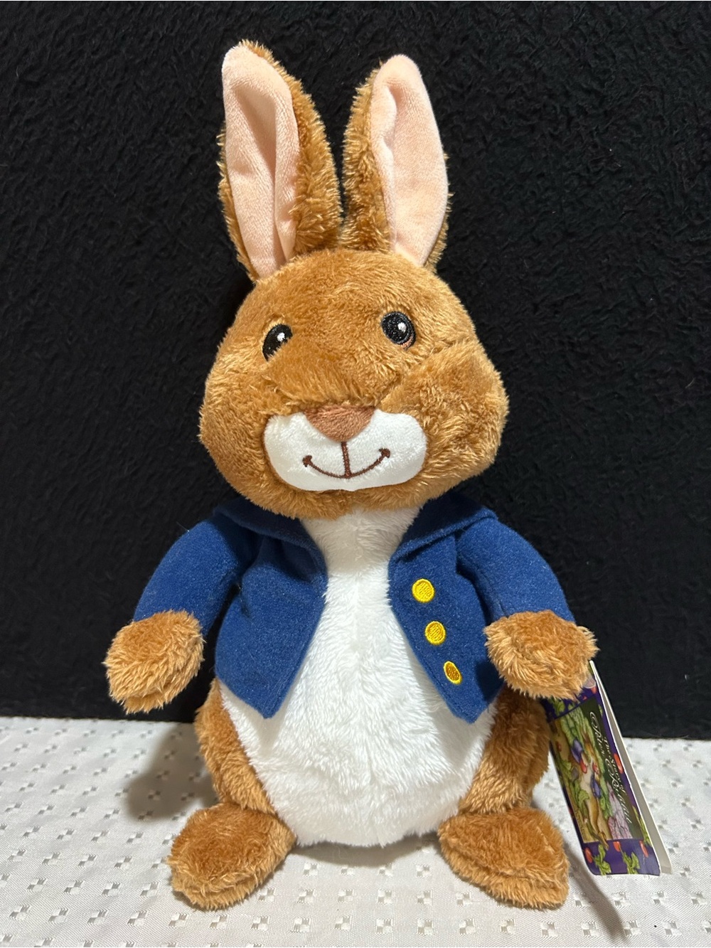 Kohls Peter Rabbit Plush Stuffed Animal Blue Jacket Bunny Cute Fluffy Doll 10"